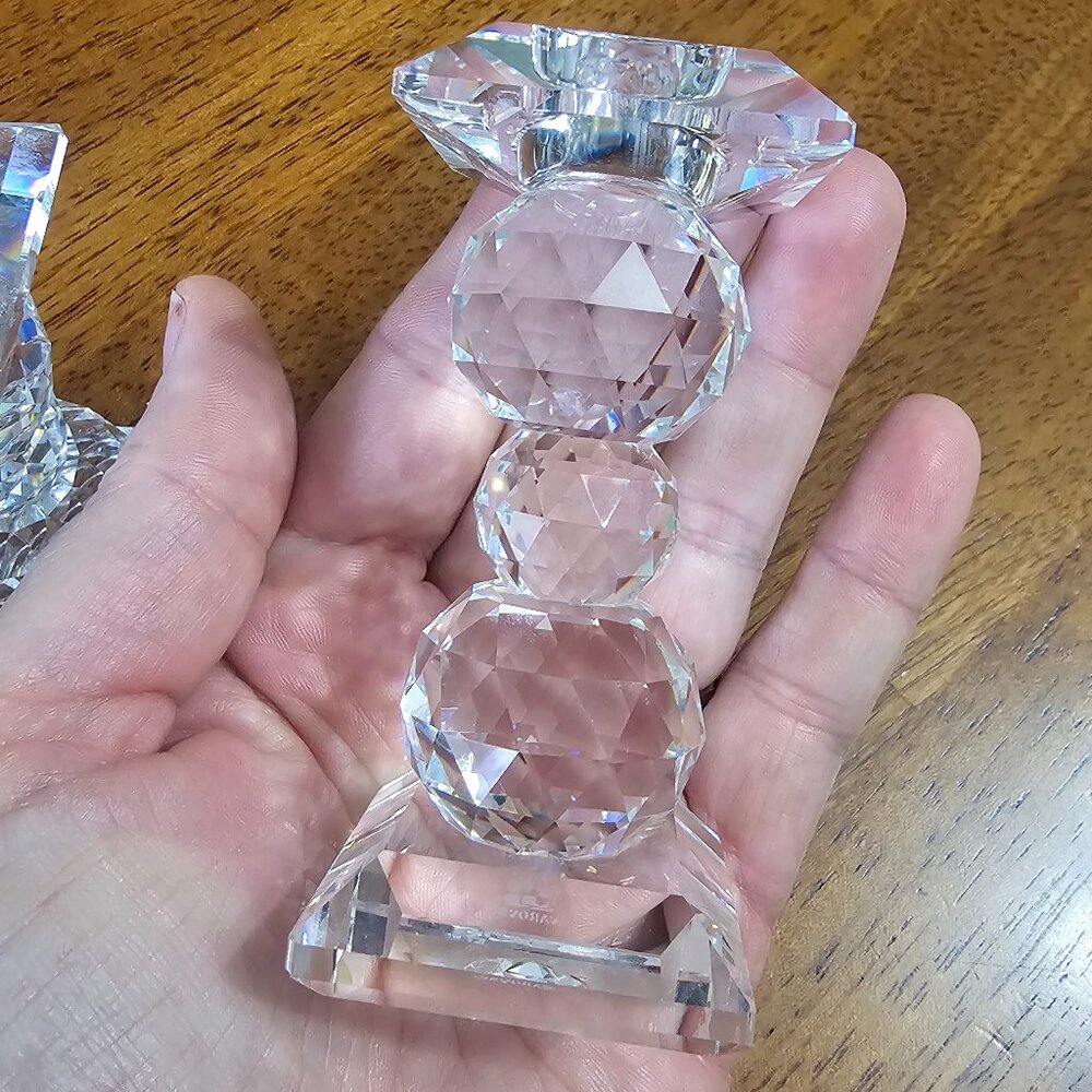 Swarovski Crystal Candle Holders - Picture 2 of 6